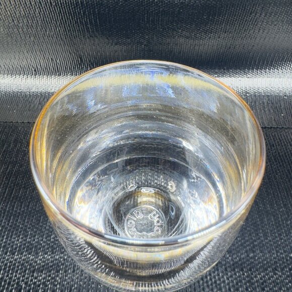 Glassybaby Hand Blown Glass Votive Candle Holder Clear With Gold Layer Cup Glass - Picture 5 of 10